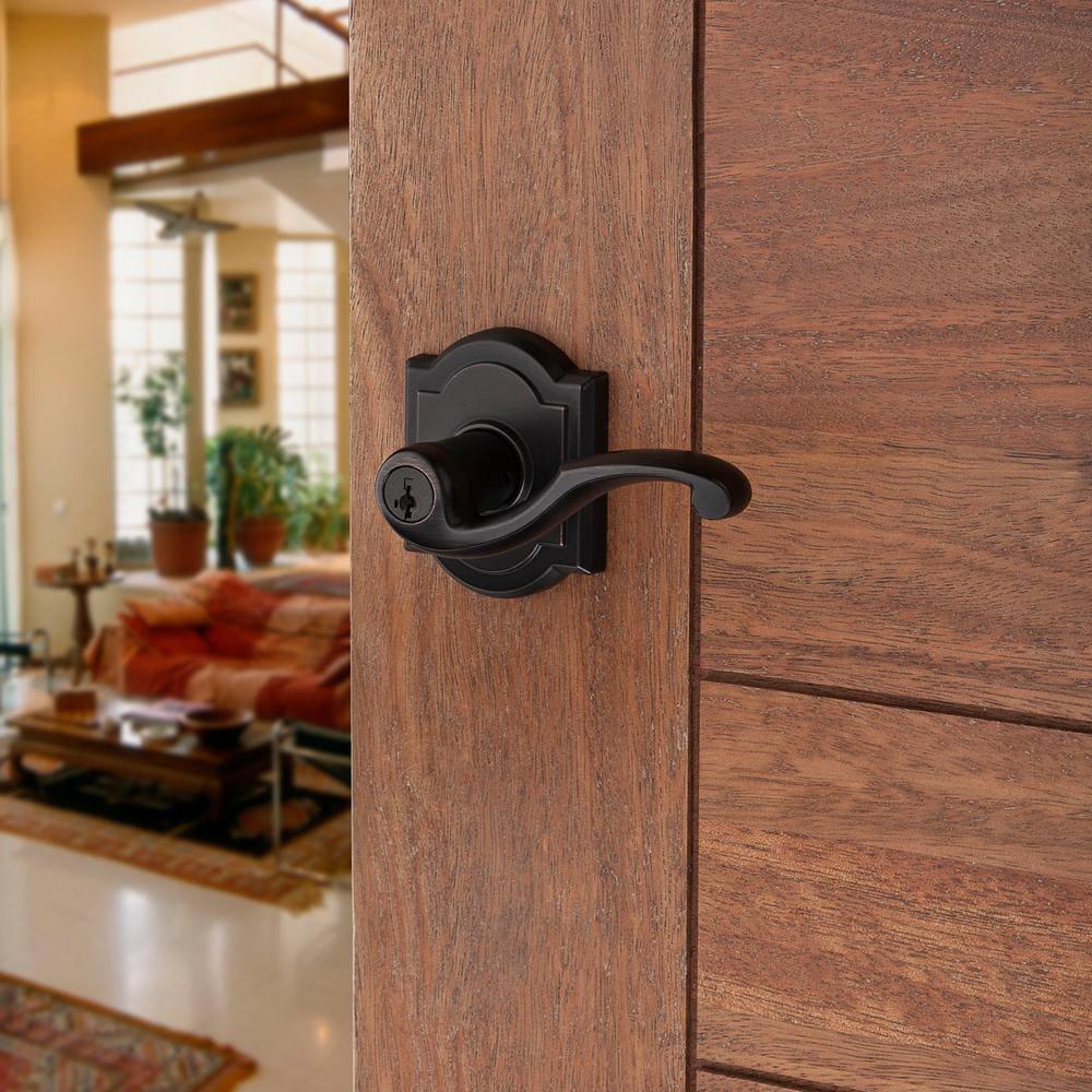 PrestiMadrina Venetian Bronze Entry Door Lever Featuring SmartKey Security