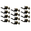 Stratford Oil Rubbed Bronze Privacy Bed/Bath Door Lever with Universal 6-Way Latch (12-Pack)