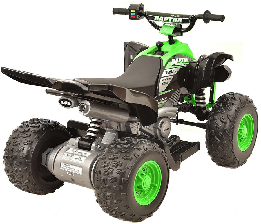 12 Volt Yamaha Raptor Battery Powered Ride-on Black/Green - Custom Graphic !