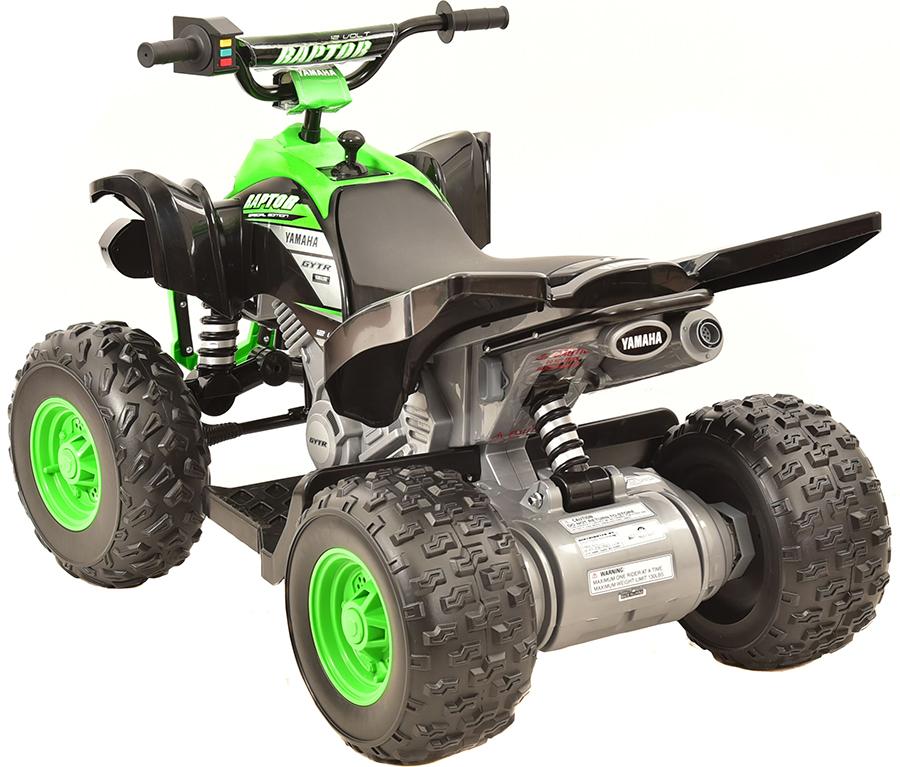 12 Volt Yamaha Raptor Battery Powered Ride-on Black/Green - Custom Graphic !