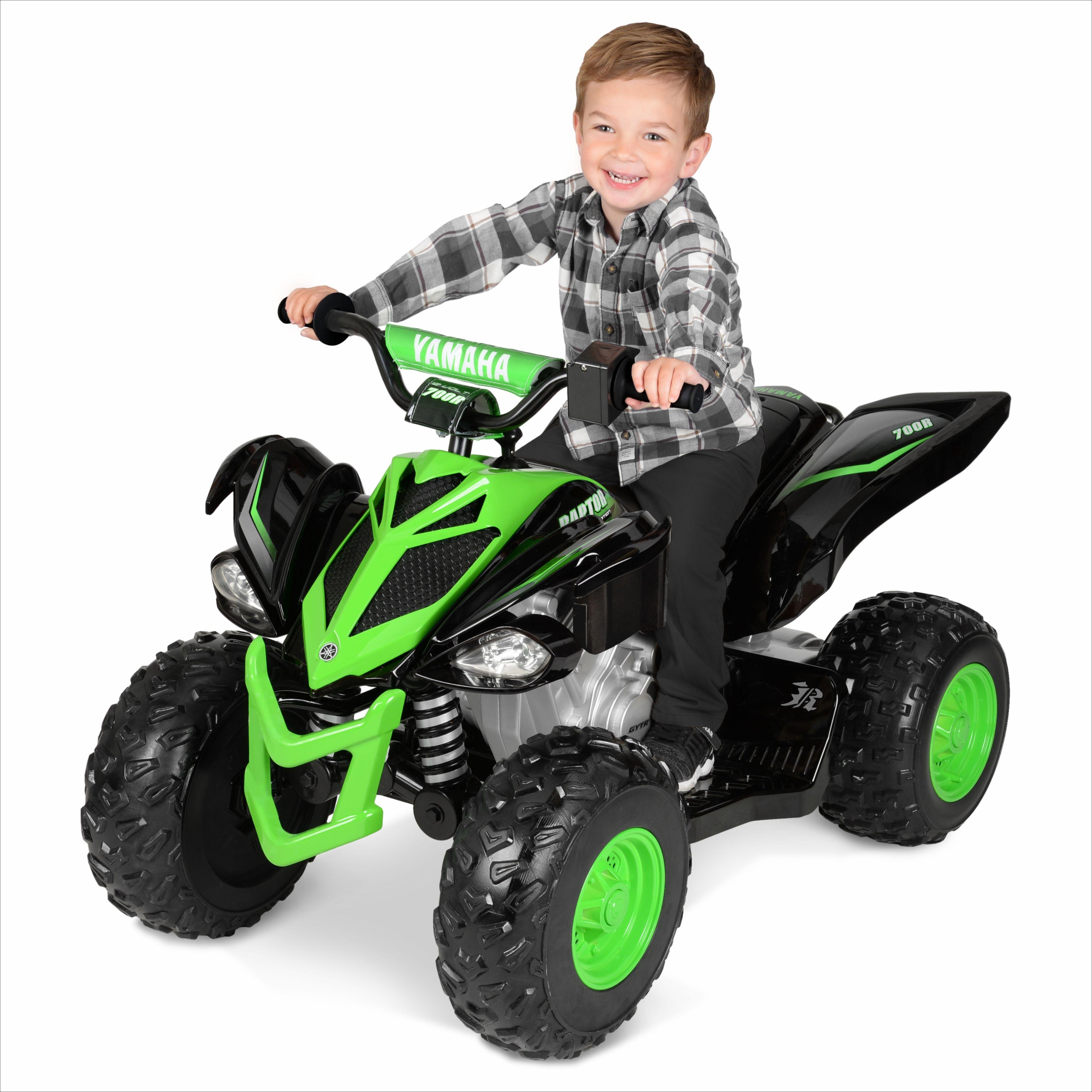12 Volt Yamaha Raptor Battery Powered Ride-on Black/Green - Custom Graphic !