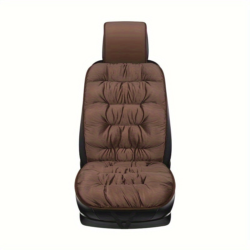 1pc Soft Plush Car Seat Cover, Automobiles Seat Cover Cushion Pad Car Seat Protector Universal Winter Auto Interior Accessories