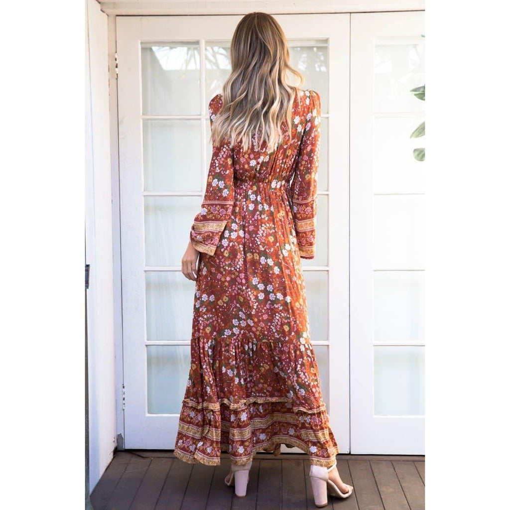 drawstring waist tassel summer dress