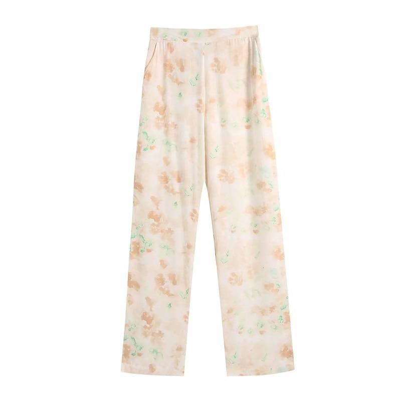 tie dye high waist loose trouser