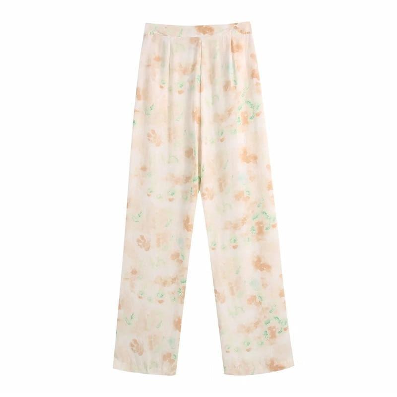 tie dye high waist loose trouser