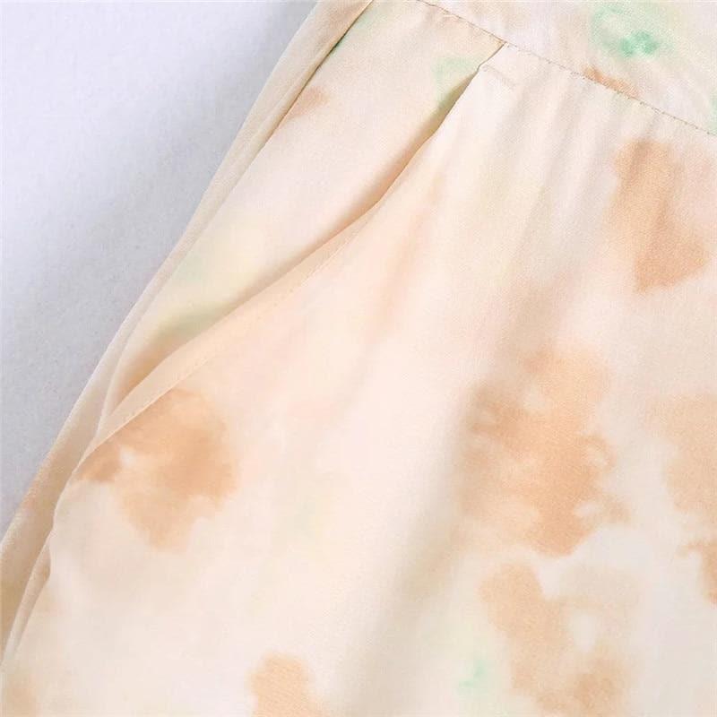 tie dye high waist loose trouser