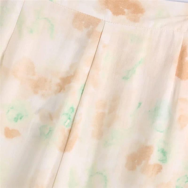 tie dye high waist loose trouser