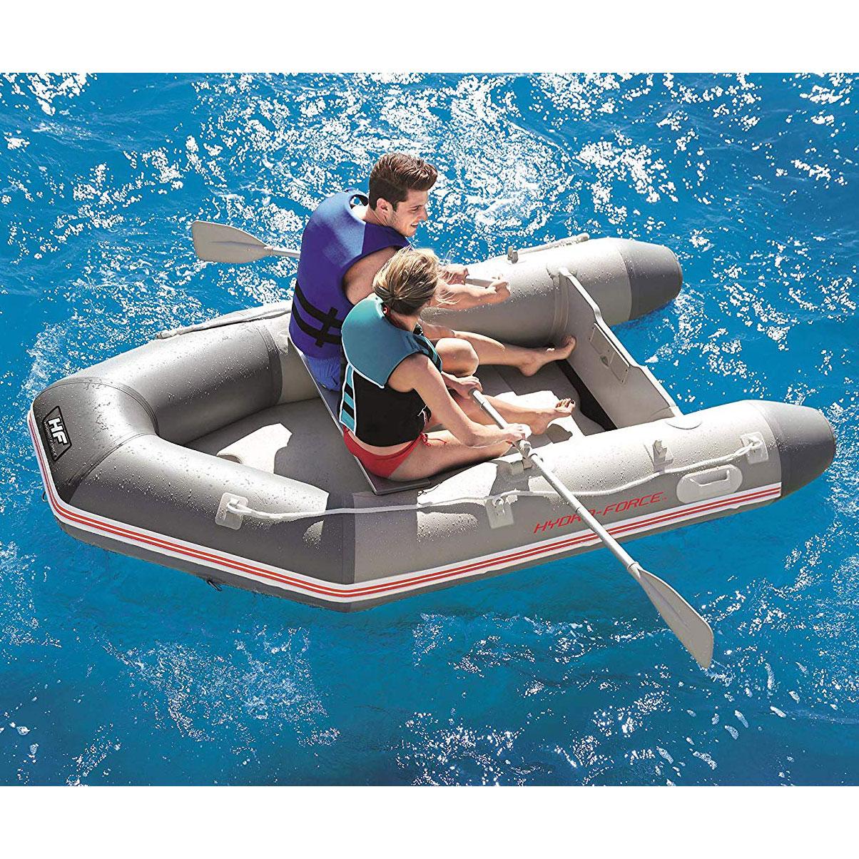 Hydro Force 110 Inch Inflatable Boat Set with Oars and Pump (2 Pack)