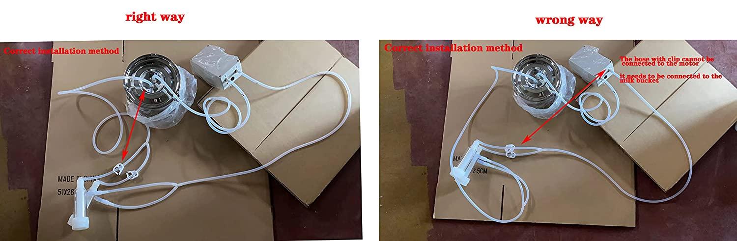 Lyn MilMachine for Goats, Automatic Pulsation Vacuum Pump Milker Food-Grade Goat MilMachine, Portable Farm Supplies for Nigerian Dwarfs, Nubian Mix (3L,US Plug)
