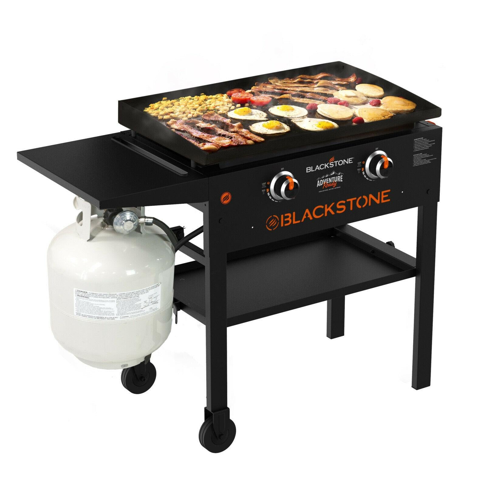 Griddle CooStation Adventure Ready Side Shelf Outdoor Home 2-Burner 28"