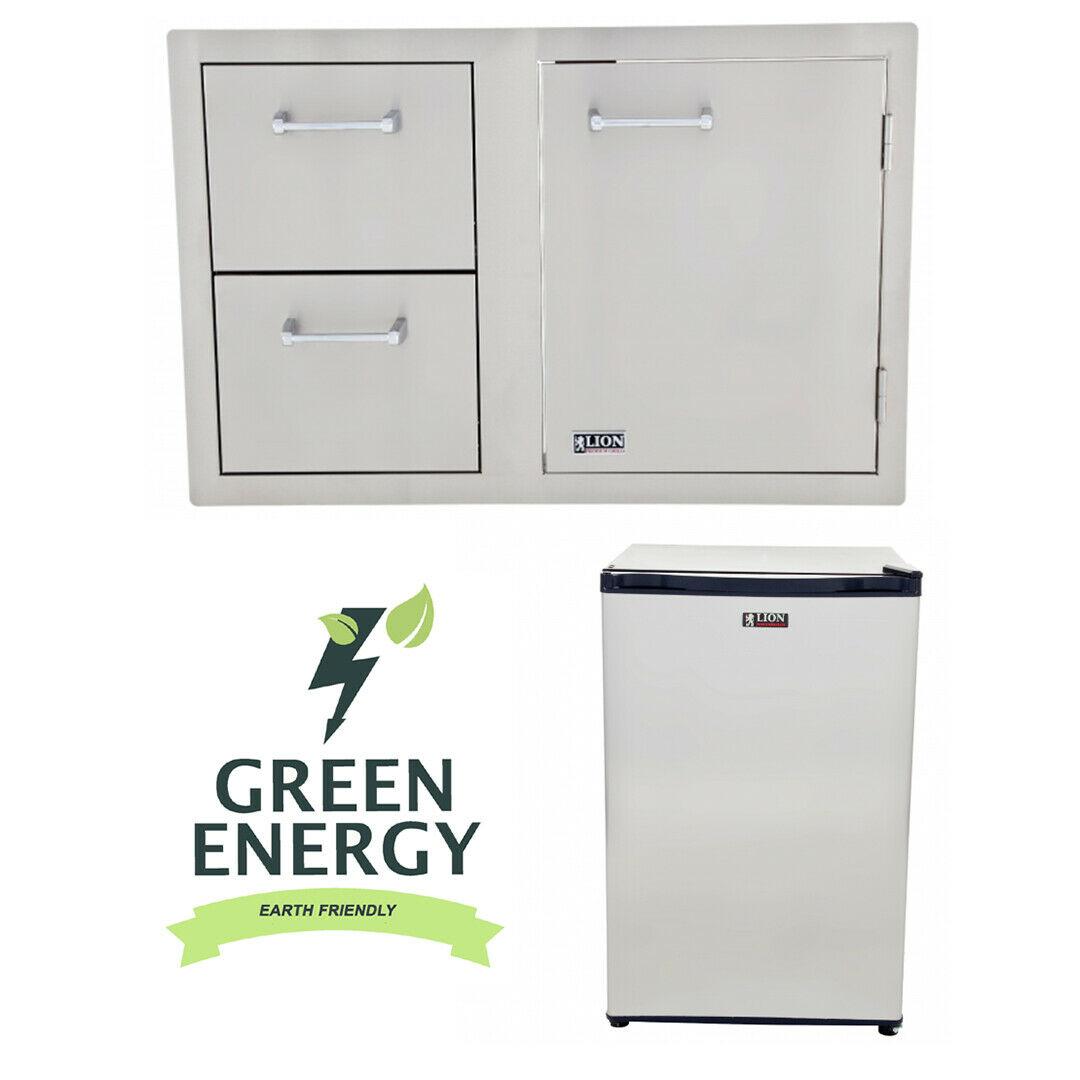 Lion BBQ Combination Door/Drawer and Refrigerator PackaDeal