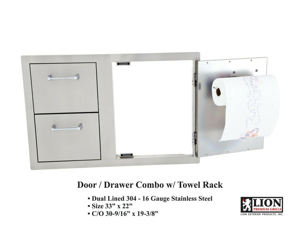 Lion BBQ Combination Door/Drawer and Refrigerator PackaDeal