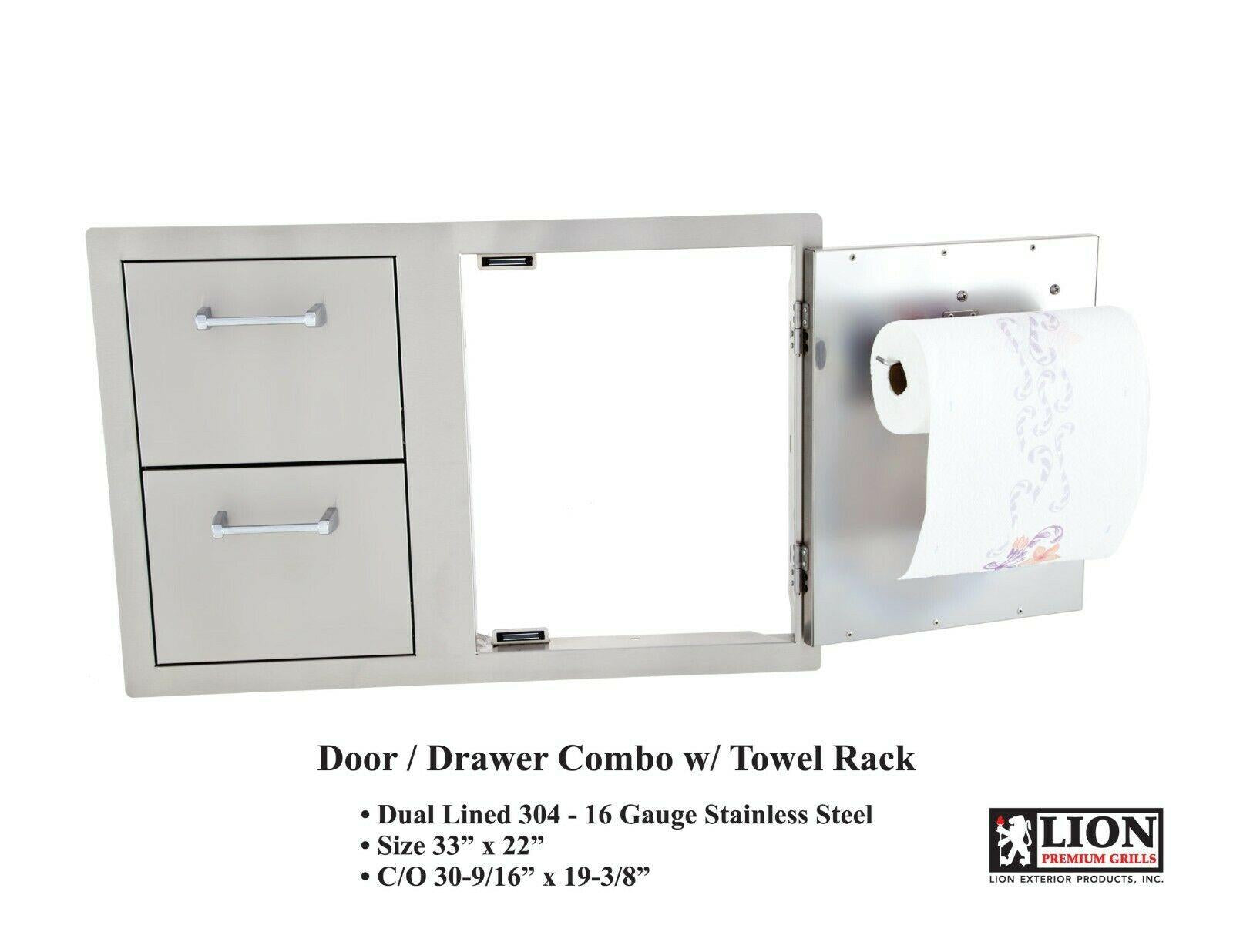 Lion BBQ Combination Door/Drawer and Refrigerator PackaDeal