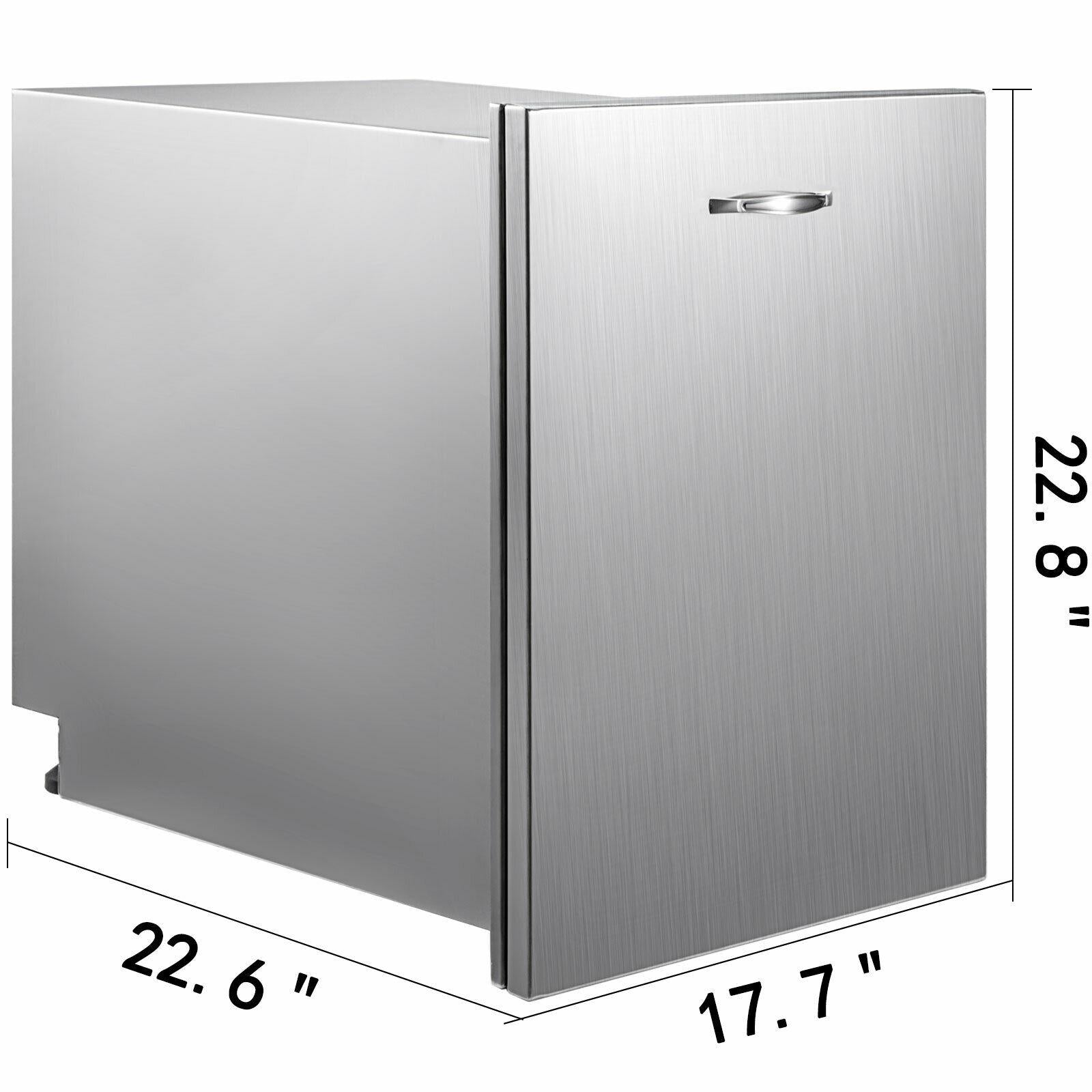 Pull Out Trash Drawer 17.7"x22.8" Trash Bin  Outdoor Kitchen BBQ Island