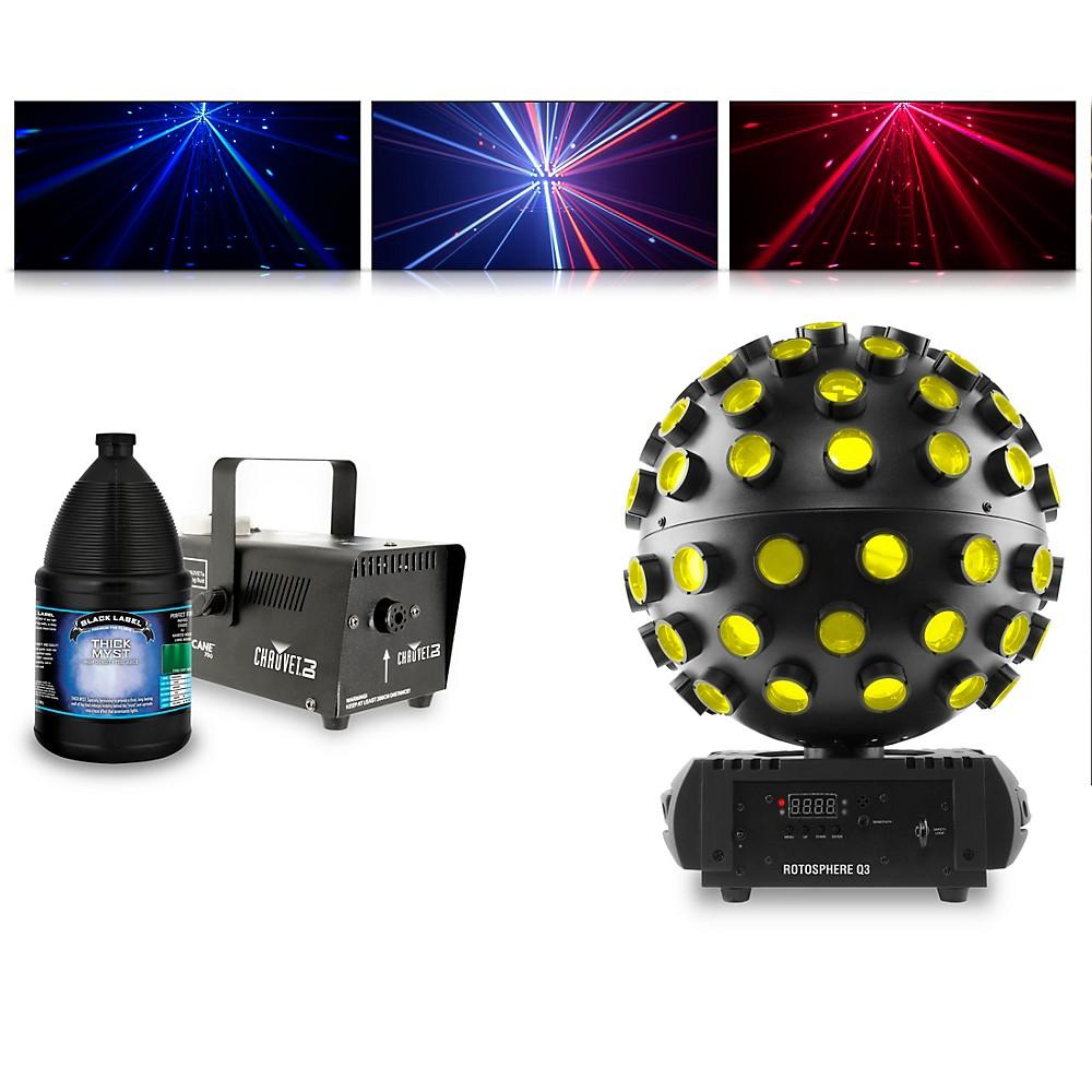 CHAUVET DJ Rotosphere Q3 with Hurricane 700 Fog Machine and Juice