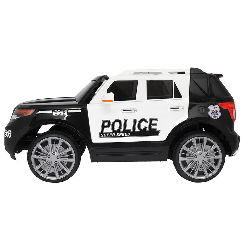 Zimtown Kids Ride On Car Off-Road Police Electric Car Double Drive 12V Battery Motorized Vehicles Children's Best Toy Car Safe w/ Remote Control, 3 Speeds, Music, Seat Belts, LED Lights