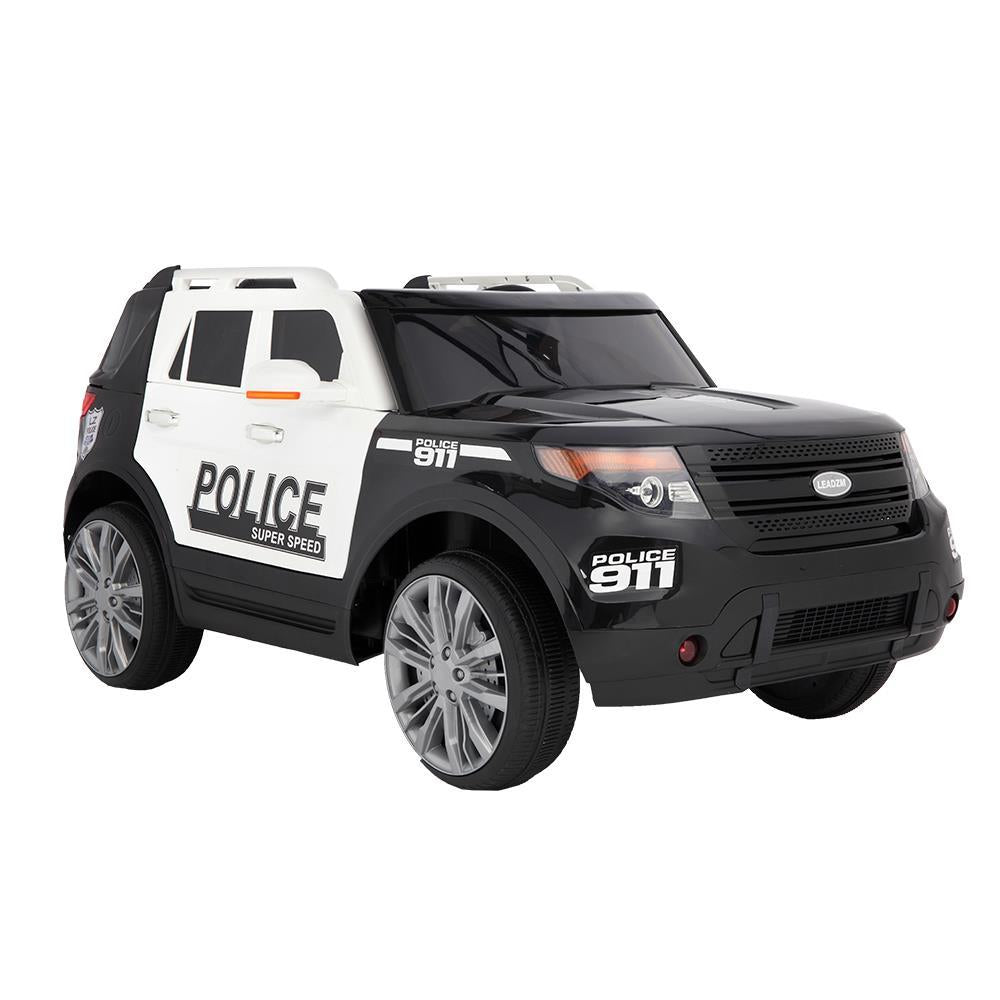 Zimtown Kids Ride On Car Off-Road Police Electric Car Double Drive 12V Battery Motorized Vehicles Children's Best Toy Car Safe w/ Remote Control, 3 Speeds, Music, Seat Belts, LED Lights