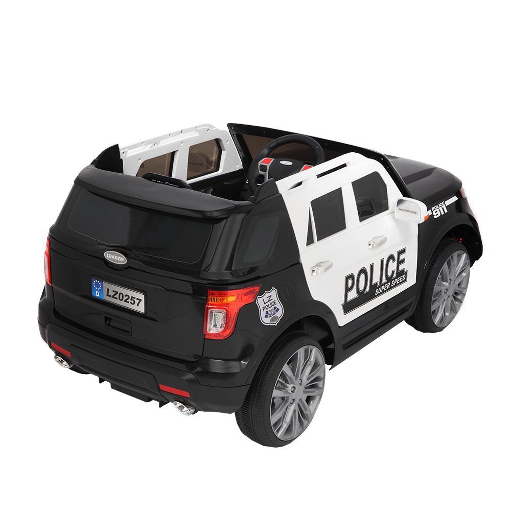Zimtown Kids Ride On Car Off-Road Police Electric Car Double Drive 12V Battery Motorized Vehicles Children's Best Toy Car Safe w/ Remote Control, 3 Speeds, Music, Seat Belts, LED Lights