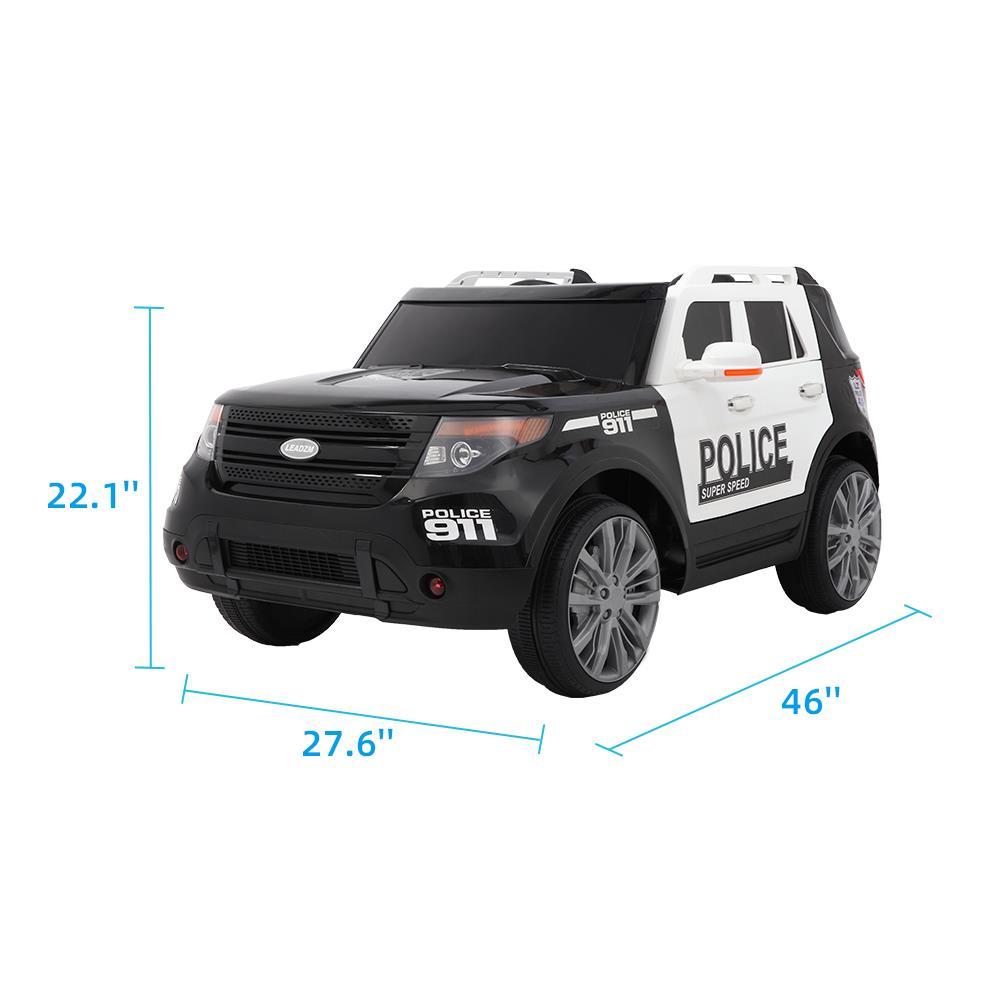 Zimtown Kids Ride On Car Off-Road Police Electric Car Double Drive 12V Battery Motorized Vehicles Children's Best Toy Car Safe w/ Remote Control, 3 Speeds, Music, Seat Belts, LED Lights
