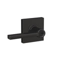 Custom Latitude Matte Black Collins Trim Keyed Entry Door Lever