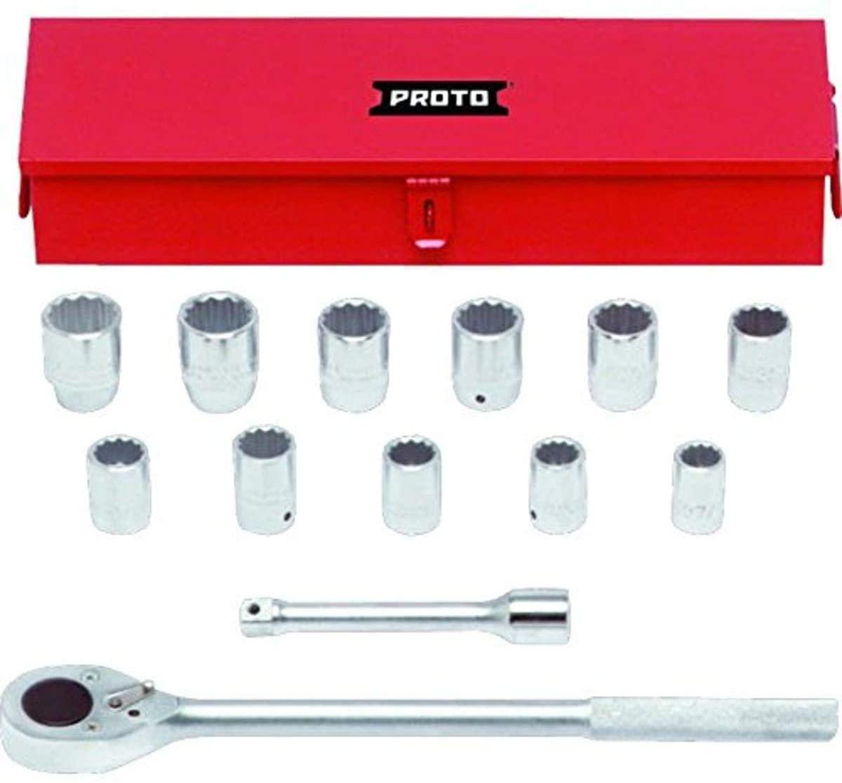 PROTO TOOLS J55100A 13PC 3/4 DR SKT SET 12P SAE