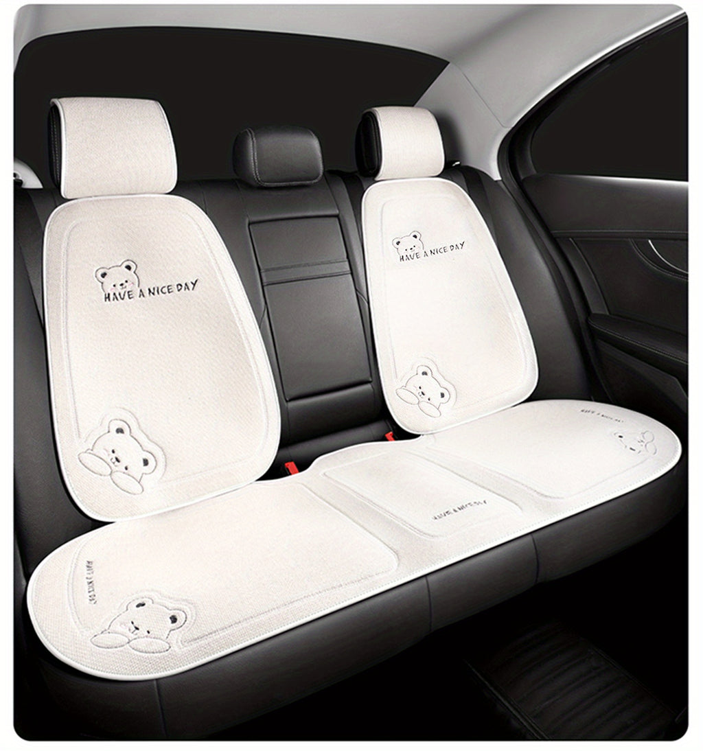 Car seat cartoon cute four seasons pad car butt pad simple car pad car seat pad back row non-slip breathable seat cover  car accessories