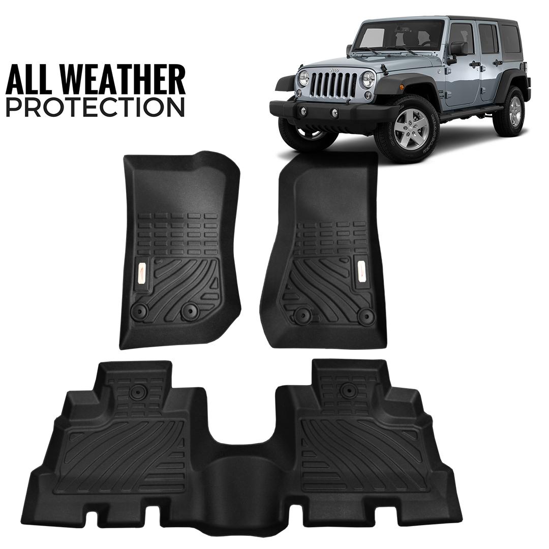 2015 Jeep Wrangler ALL WEATHER PROTECTION Durable Floor Mats Floorliner Black