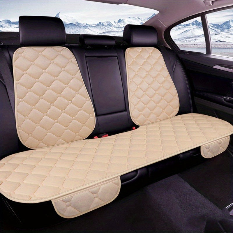 Plush Car Seat Cover Rear Cushion Breathable Protector Mat Pad Universal Auto Interior Back Rear Backrest Seat Cushion