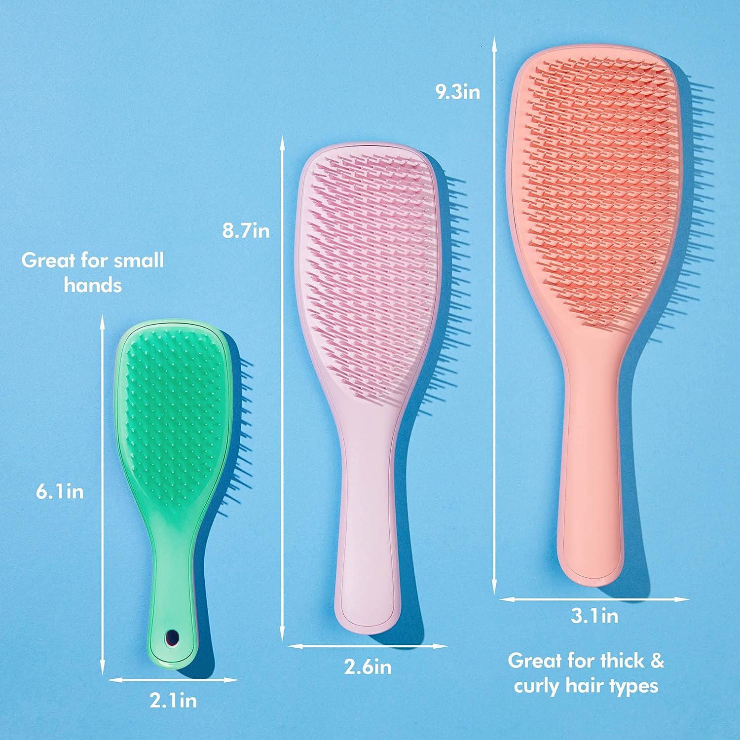 Tangle Teezer The Mini Ultimate Detangling Brush, Dry and Wet Hair Brush Detangler for Traveling and Small Hands, Green Lizard
