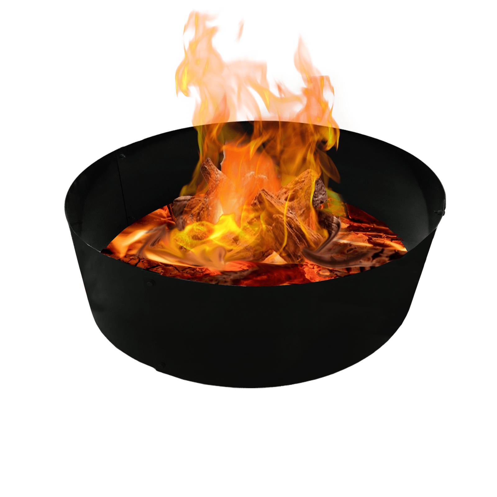 2mm thick Steel Campfire Fire Ring Solid  - Power coated - Lar48D x 12H