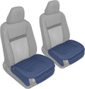 Motor Trend Seat Covers for Cars Trucks SUV, Faux Leather 2-Pack Blue Padded Car Seat Covers with Storage Pockets, Premium Interior Car Seat Cover