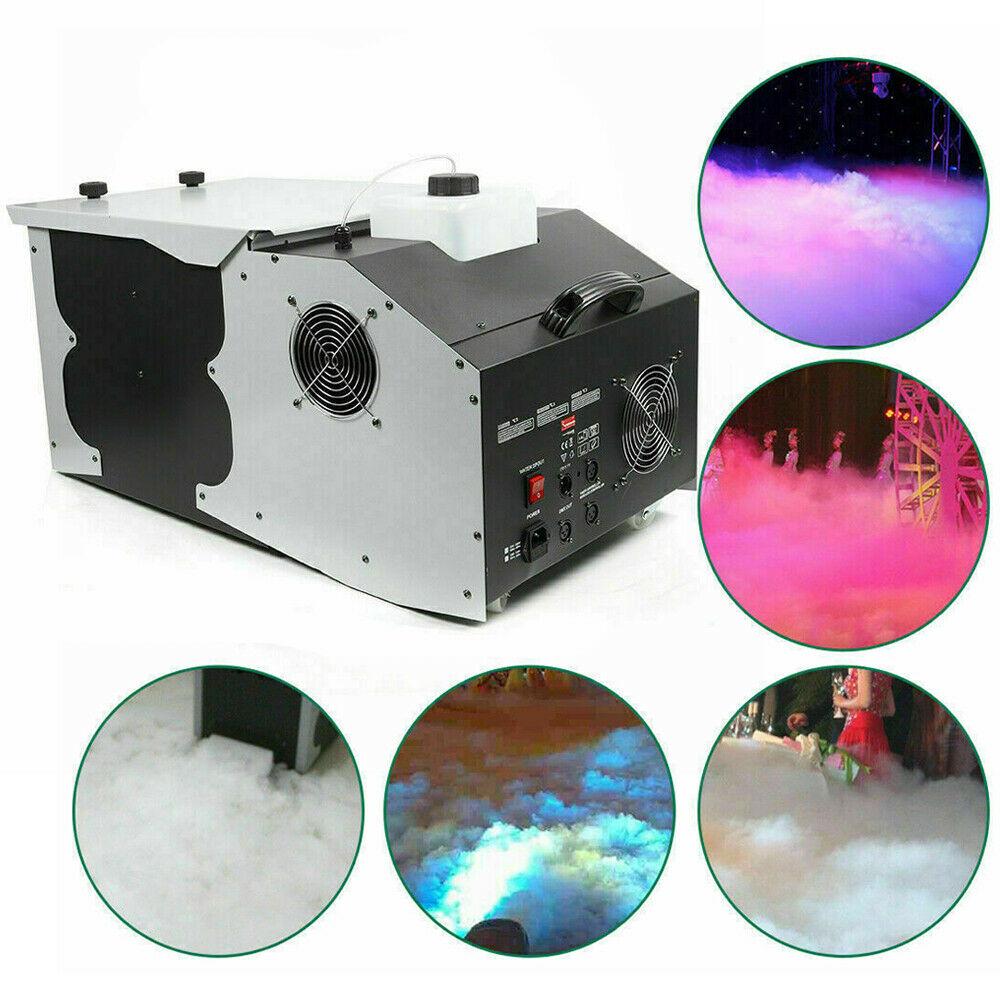 Oukaning 3000W Low Lying Fog Machine Fog Effect DMX512 DJ StaParty Show Remote Controller