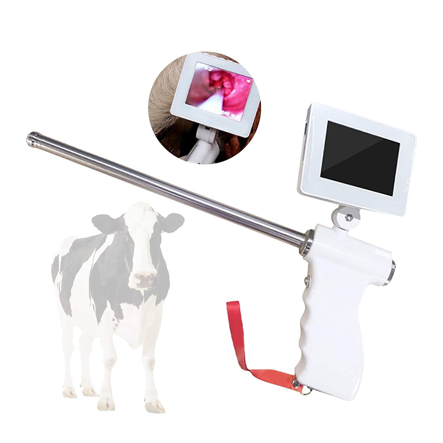 Gdrasuya10 Insemination Kit, Portable Insemination Kit for Cows Cattle Visual w/Screen Easy Monitoring