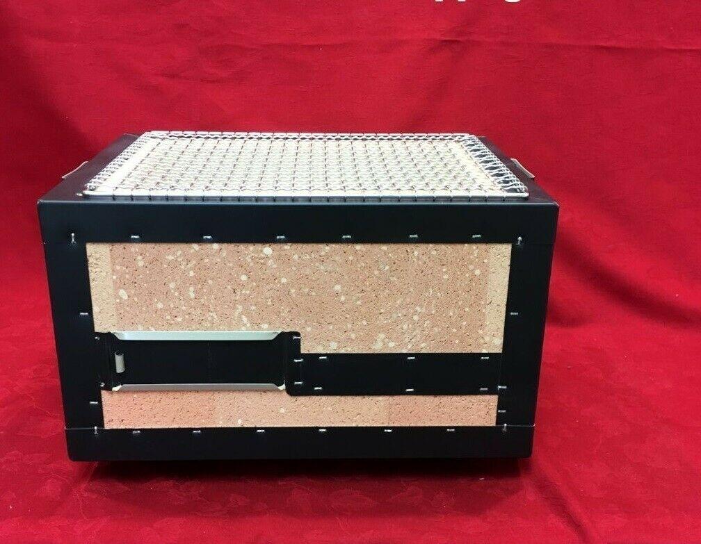 HITACHIYA EXCLUSIVE HIBACHI KONRO CHARCOAL BBQ GRILL 12.5"x9"x7" with Handle
