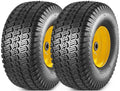MaxAuto 2 Pcs Lawn Mower Tires 15x6.00-6 with Wheel for Riding Mowers, 3" Offset Hub Long with 3/4" bearings(WILL NOT FIT ON TRAILERS)