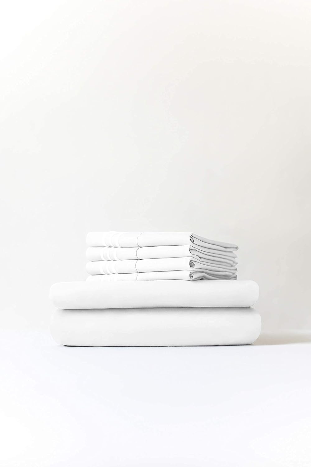 Extra Deep King Sheet Set - 6 Piece Breathable &amp; Cooling Sheets - Hotel Luxury Bed Sheets Set - Easy &amp; Secure Fit - Soft, Wrinkle &amp; Comfy Sheets Set - White Sheet Set w/Extra Deep Pockets