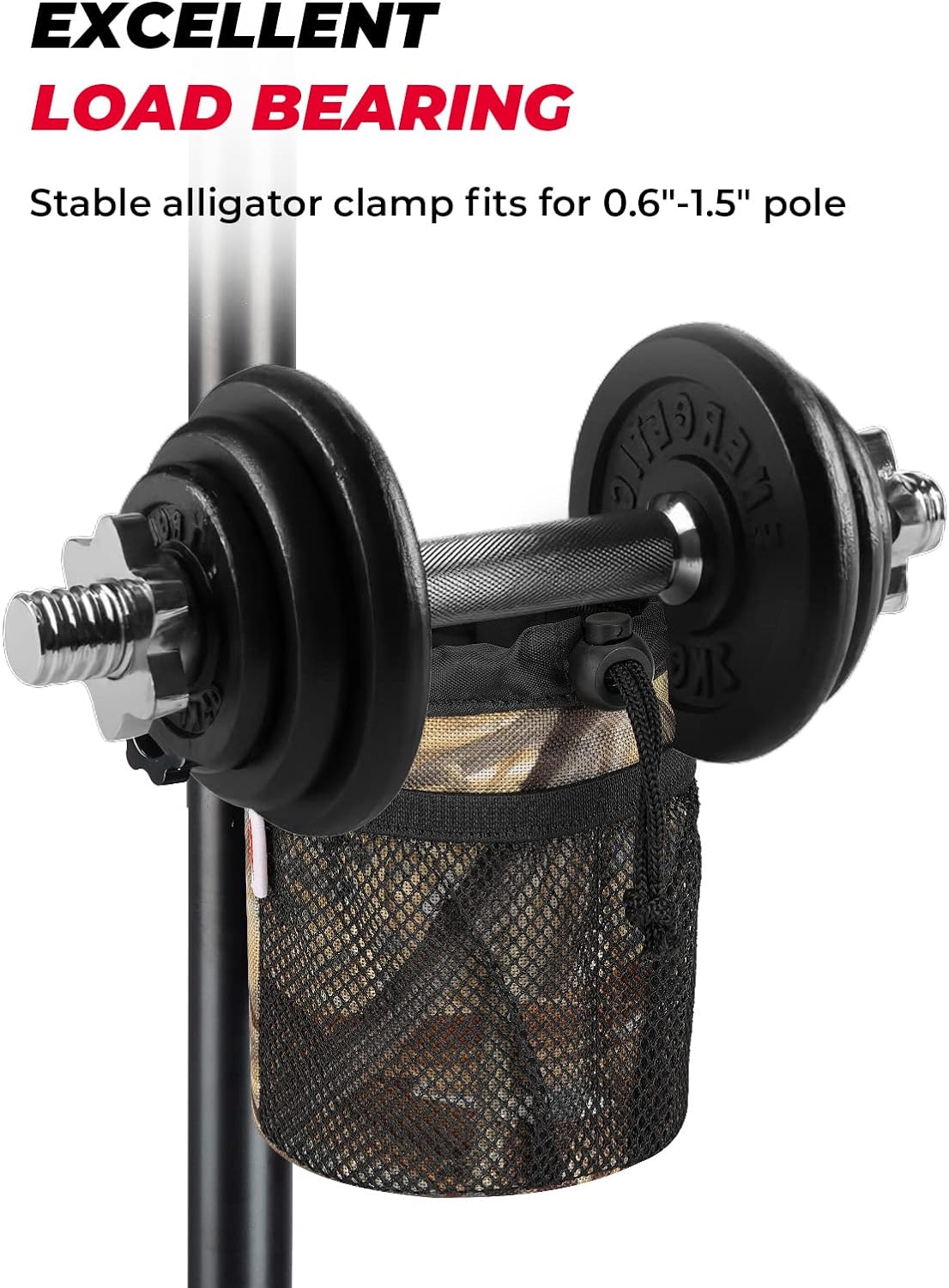 kemimoto Walker Cup Holder, Oxford Fabric Motorcycle Drink Holder with 0.6"-1.5" Alligator Clamp, Universal Water Bottle Holder for Motorcycle, ATV, Scooter, Boat, Kayak, Bike, Walker,Yellow Camo