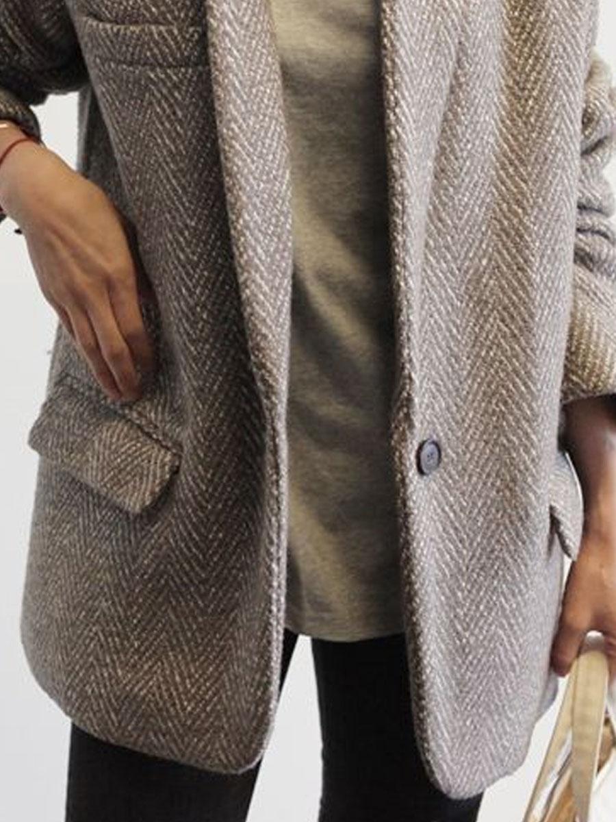 Two Pockets One Button Casual Blazer
