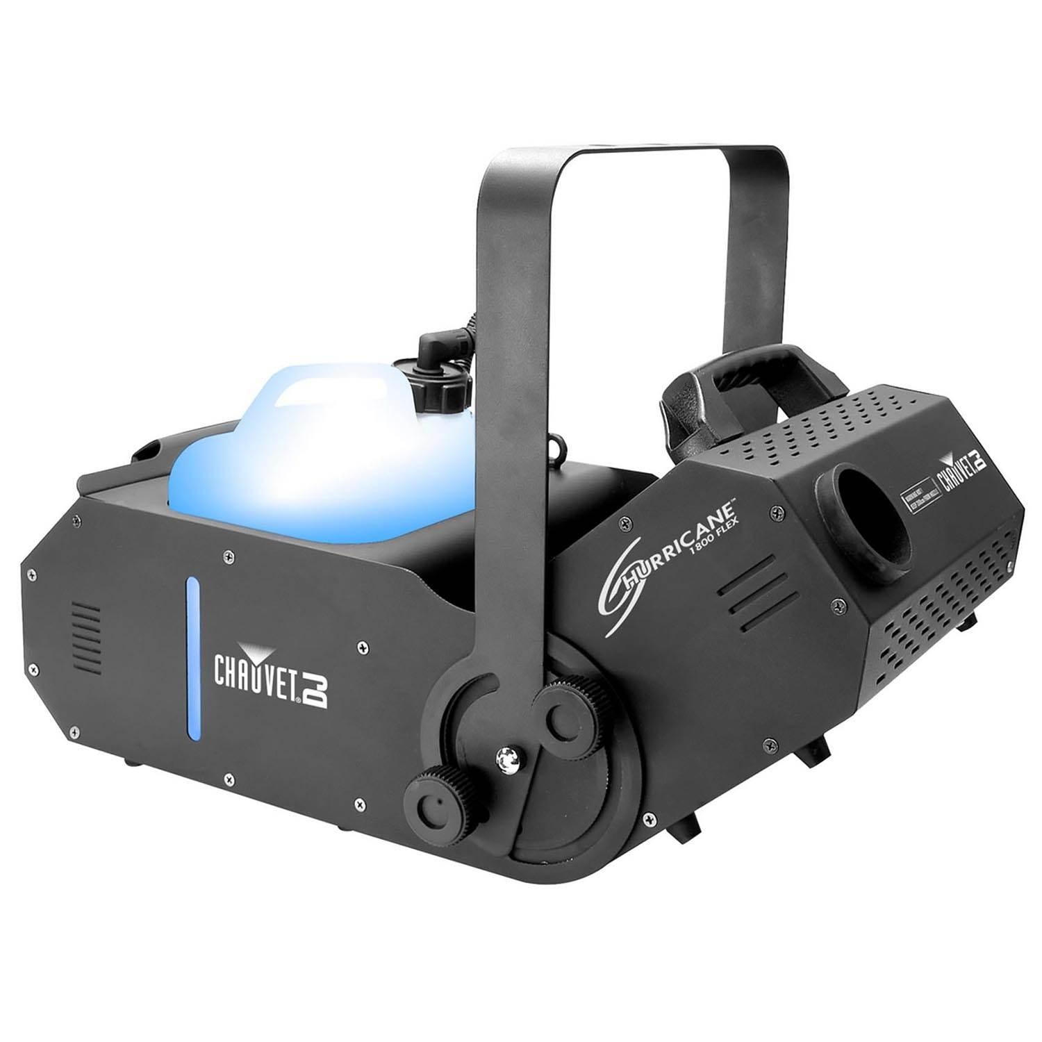 Chauvet H1800FLEX Hurricane Fog/Smoke Pro Machine + Fog Juice Fluid (2 Gallons)