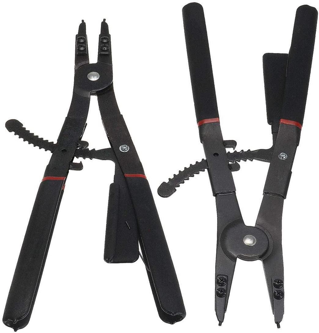 CHUNSHENN Pliers, Pliers 16 Inch 2Pcs LarCirclip Snap Ring Pliers Set Retaining Ring Ratcheting with Xtra Tips Multifunction tool Hand Tools Safe