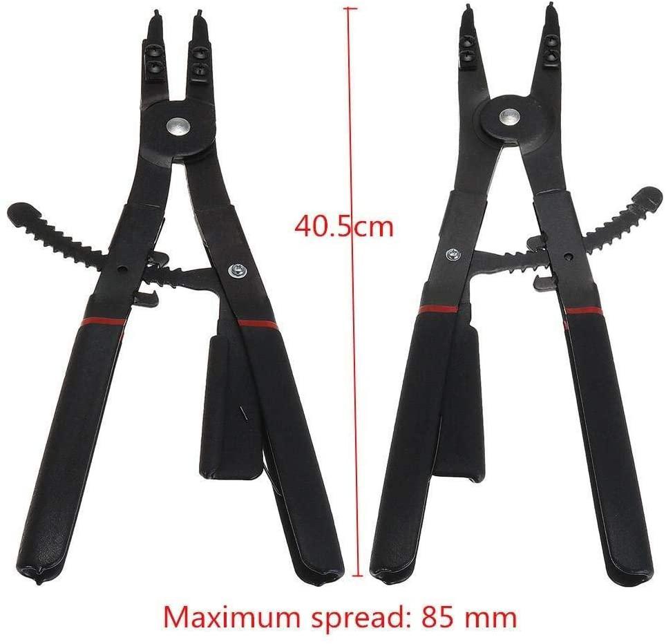 CHUNSHENN Pliers, Pliers 16 Inch 2Pcs LarCirclip Snap Ring Pliers Set Retaining Ring Ratcheting with Xtra Tips Multifunction tool Hand Tools Safe