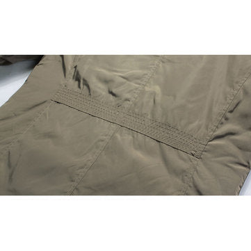 men's casual business windproof thicken multi safe zipper pockets plaid warm trench coat