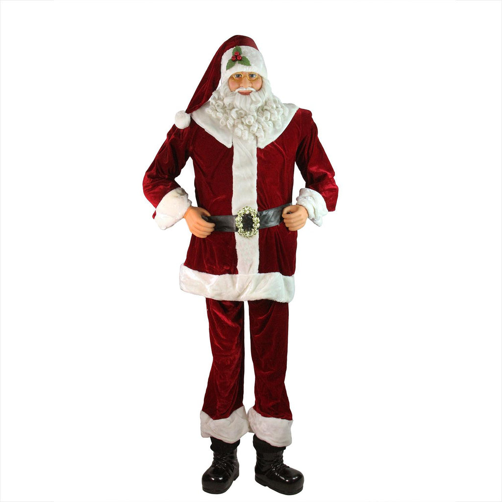 Northlight 6' Christmas Standing or Sitting Plush Santa Clause Figure