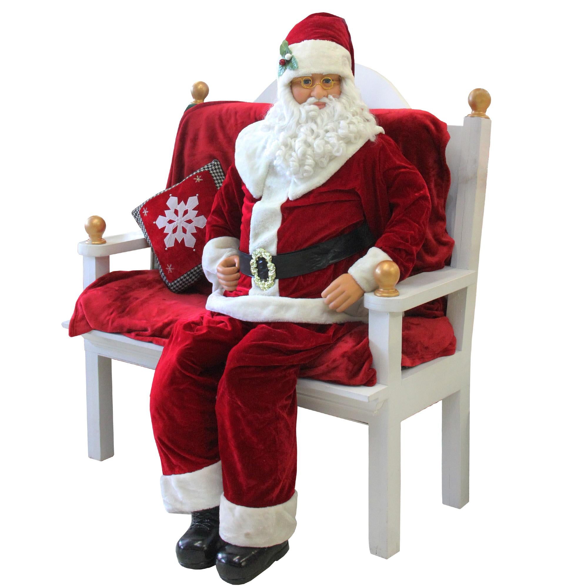 Northlight 6' Christmas Standing or Sitting Plush Santa Clause Figure