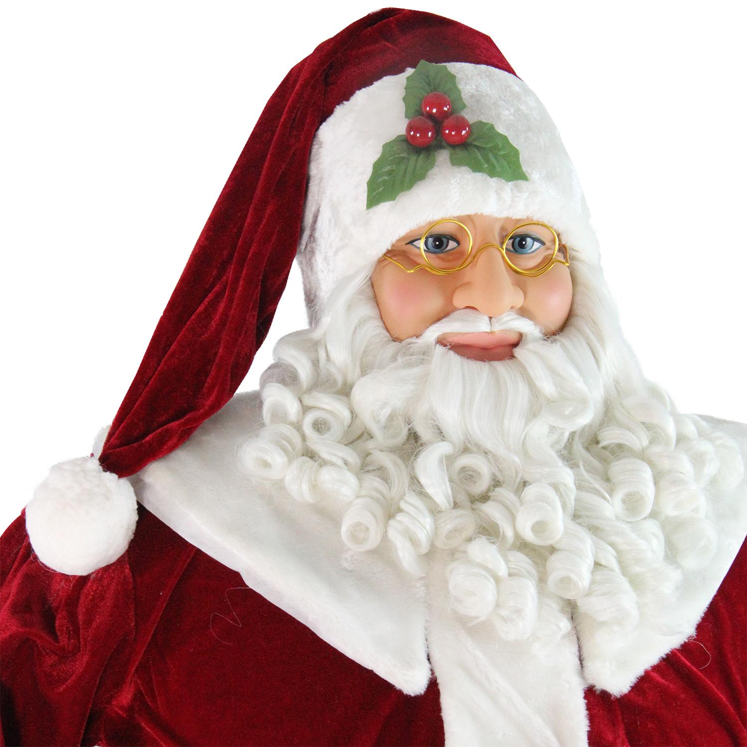 Northlight 6' Christmas Standing or Sitting Plush Santa Clause Figure