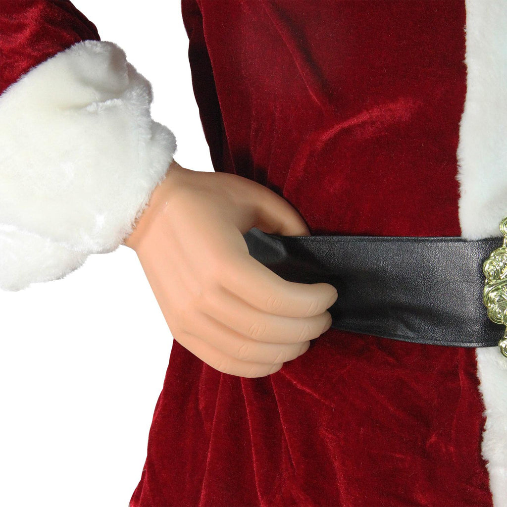 Northlight 6' Christmas Standing or Sitting Plush Santa Clause Figure