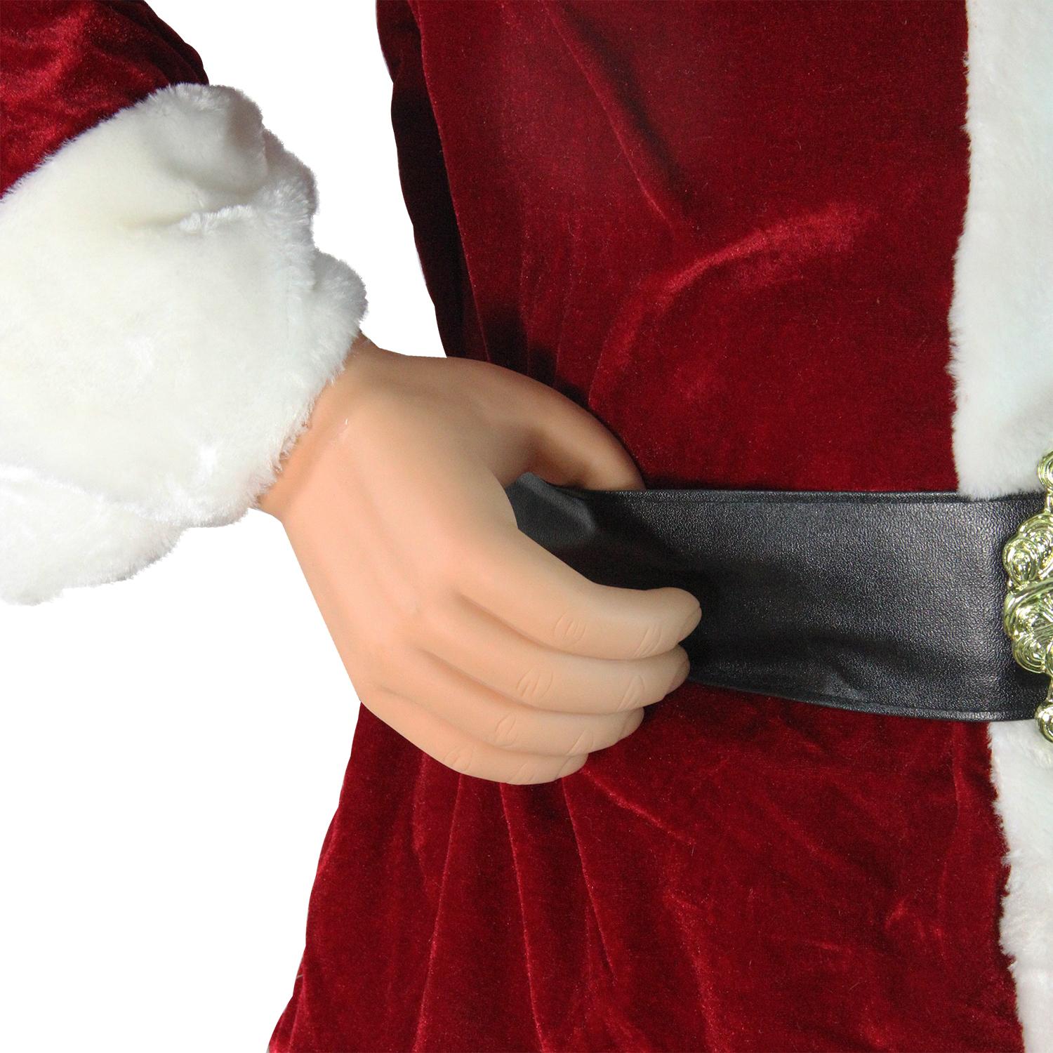Northlight 6' Christmas Standing or Sitting Plush Santa Clause Figure