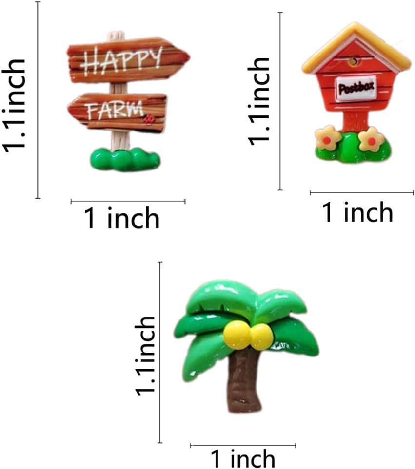 ZOSTLAND Coconut Tree Car Decorative Clip,Mailbox Car Air Fresheners,Road Signs Car Vent Clip,Auto Interior Decoration Accessories,Car Decor Gift for Women,Men (3pcs Holiday)