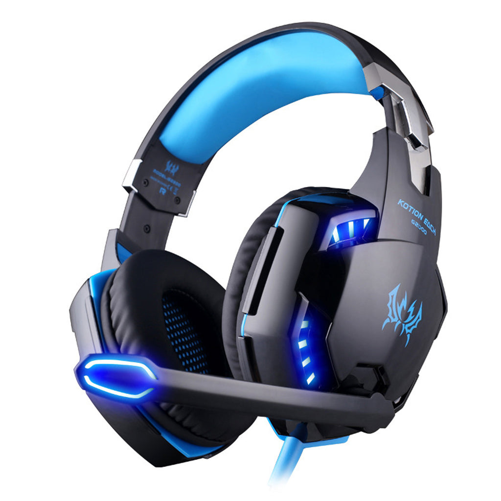 G2000 Gaming Headset: Experience Immersive Audio With Noise Cancelling Mic, LED Lights &amp; Soft Memory Earmuffs