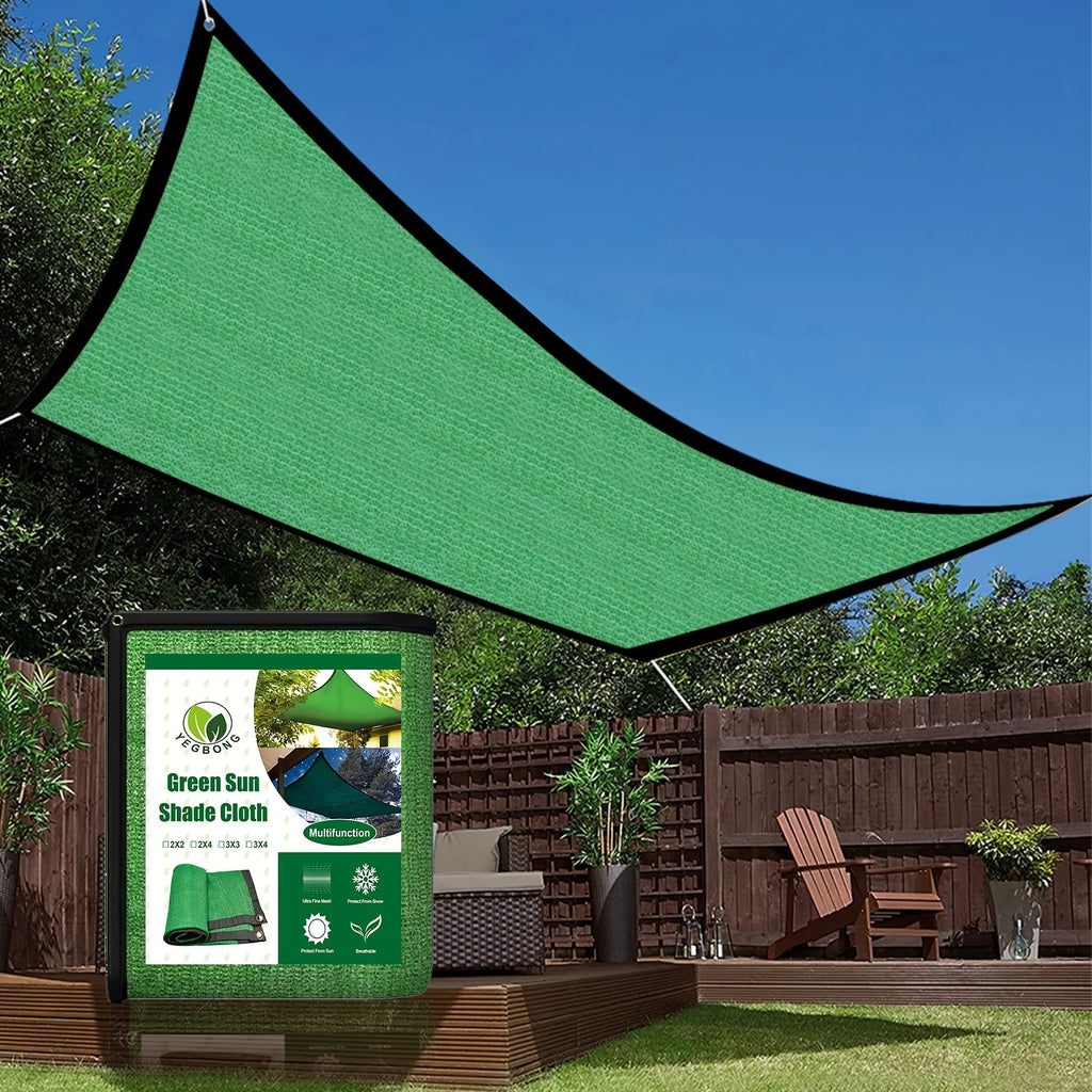 Keep Cool And Protected With This Green Sun Shade Cloth - Perfect For Balconies, Courtyards, And RV Camping